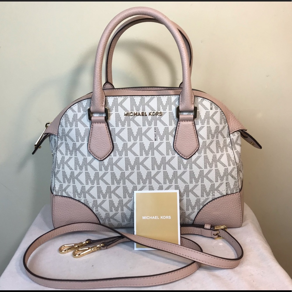 Authentic Michael Kors Hatti Signature Bowling Bag